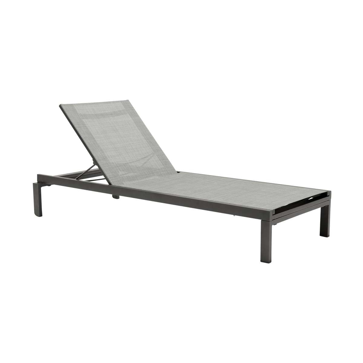 Solana Outdoor Dark Grey Aluminum Stacking Chaise Lounge Chair By Armen Living | Outdoor Chaise Lounges |  Modishstore  - 2