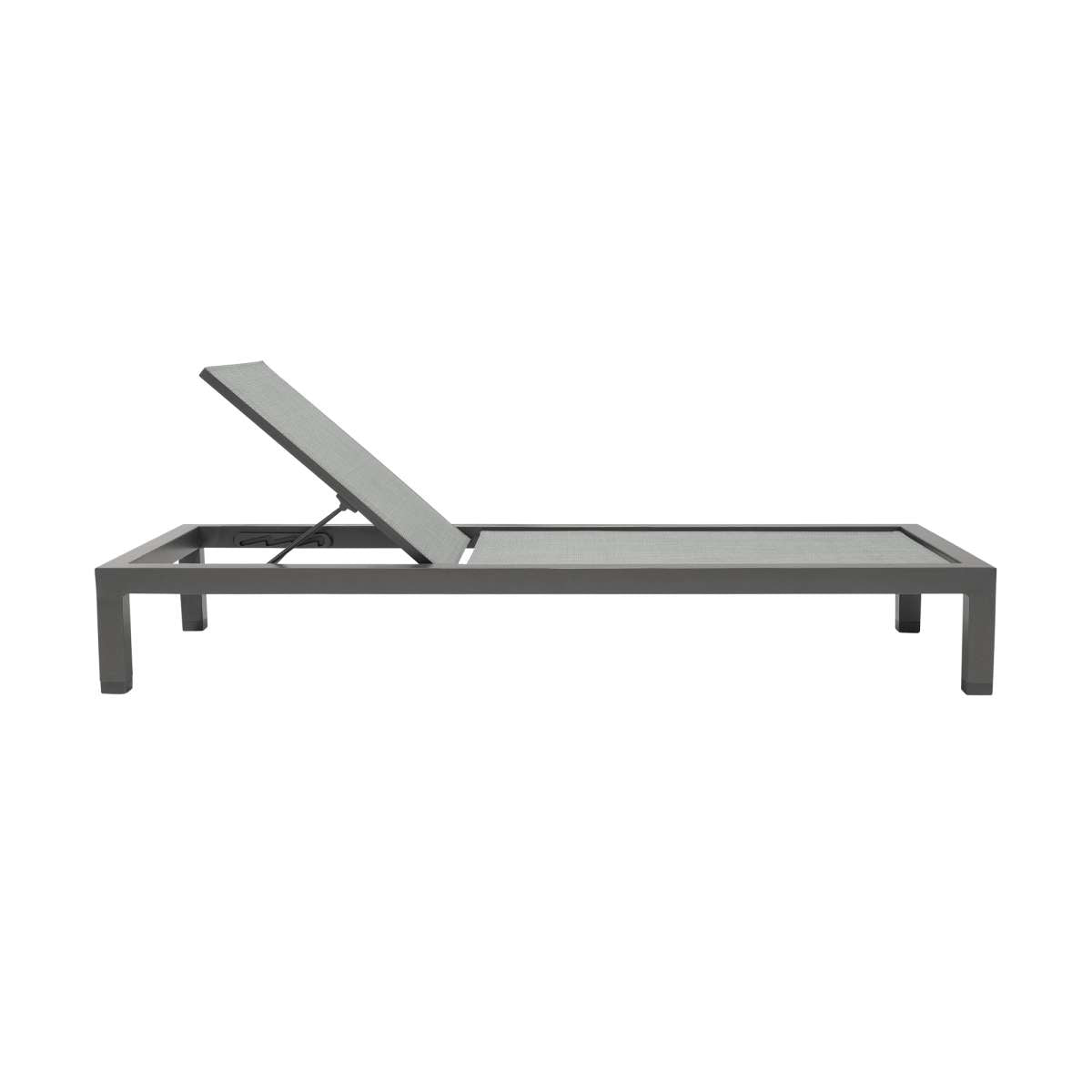 Solana Outdoor Dark Grey Aluminum Stacking Chaise Lounge Chair By Armen Living | Outdoor Chaise Lounges |  Modishstore  - 3