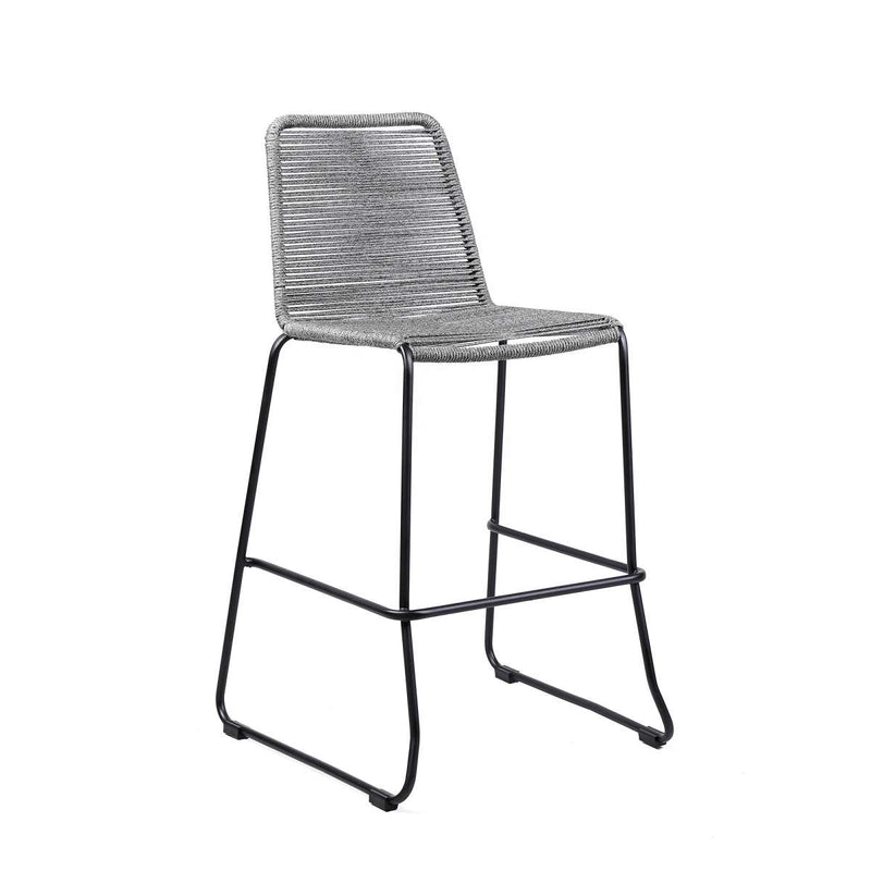 Shasta 26" Outdoor Metal and Black Rope Stackable Counter Stool By Armen Living | Counter Stools |  Modishstore  - 10