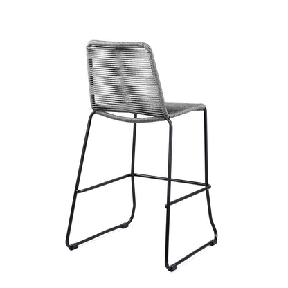 Shasta 30" Outdoor Metal and Black Rope Stackable Barstool By Armen Living | Bar Stools |  Modishstore  - 10