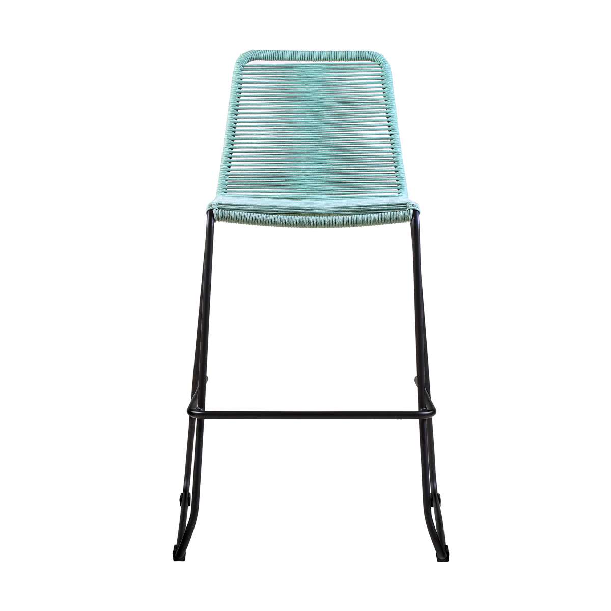 Shasta 30" Outdoor Metal and Wasabi Rope Stackable Barstool - Set of 2 By Armen Living | Bar Stools |  Modishstore  - 3