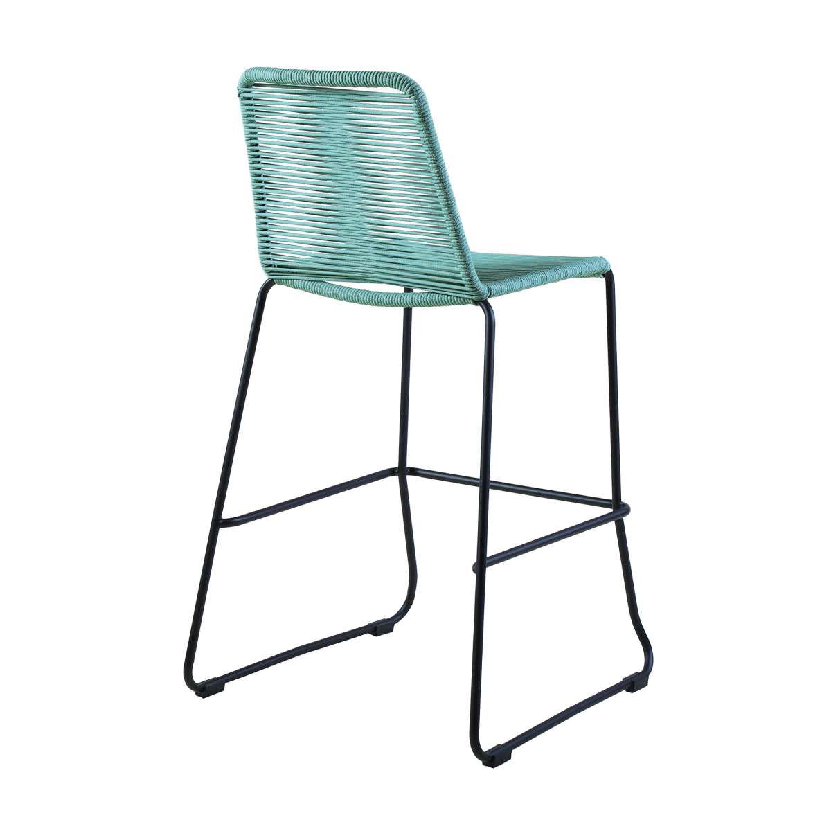 Shasta 30" Outdoor Metal and Wasabi Rope Stackable Barstool - Set of 2 By Armen Living | Bar Stools |  Modishstore  - 5