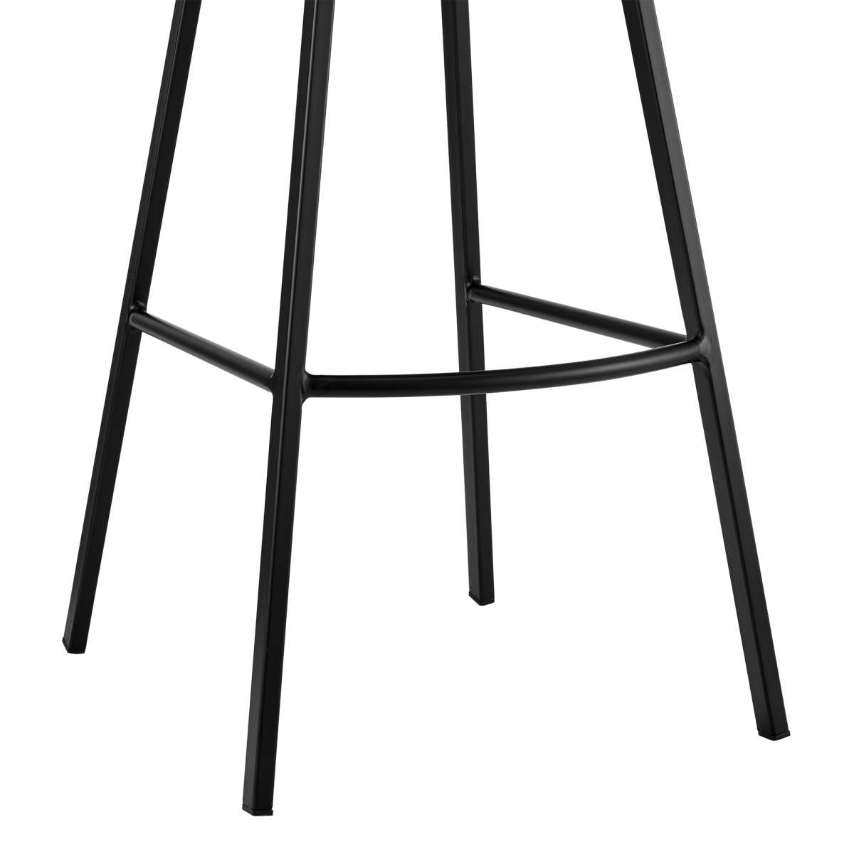 Tandy Gray Faux Leather and Black Metal 26" Counter Stool By Armen Living | Bar Stools |  Modishstore  - 9