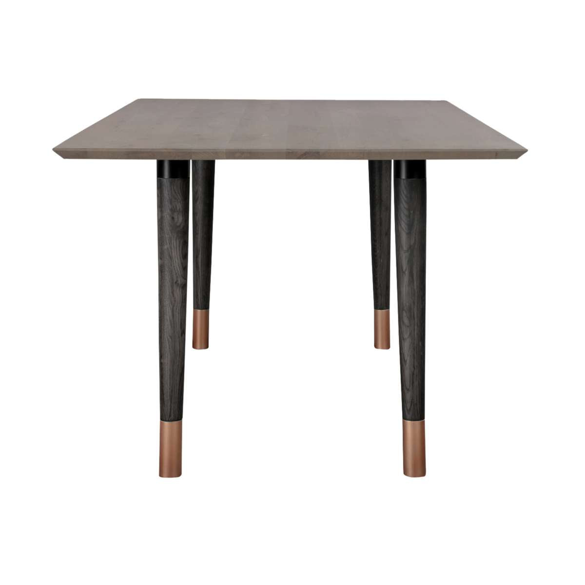 Turin Rustic Oak Wood Dining Table with Copper Tip Legs By Armen Living | Dining Tables | Modishstore - 3