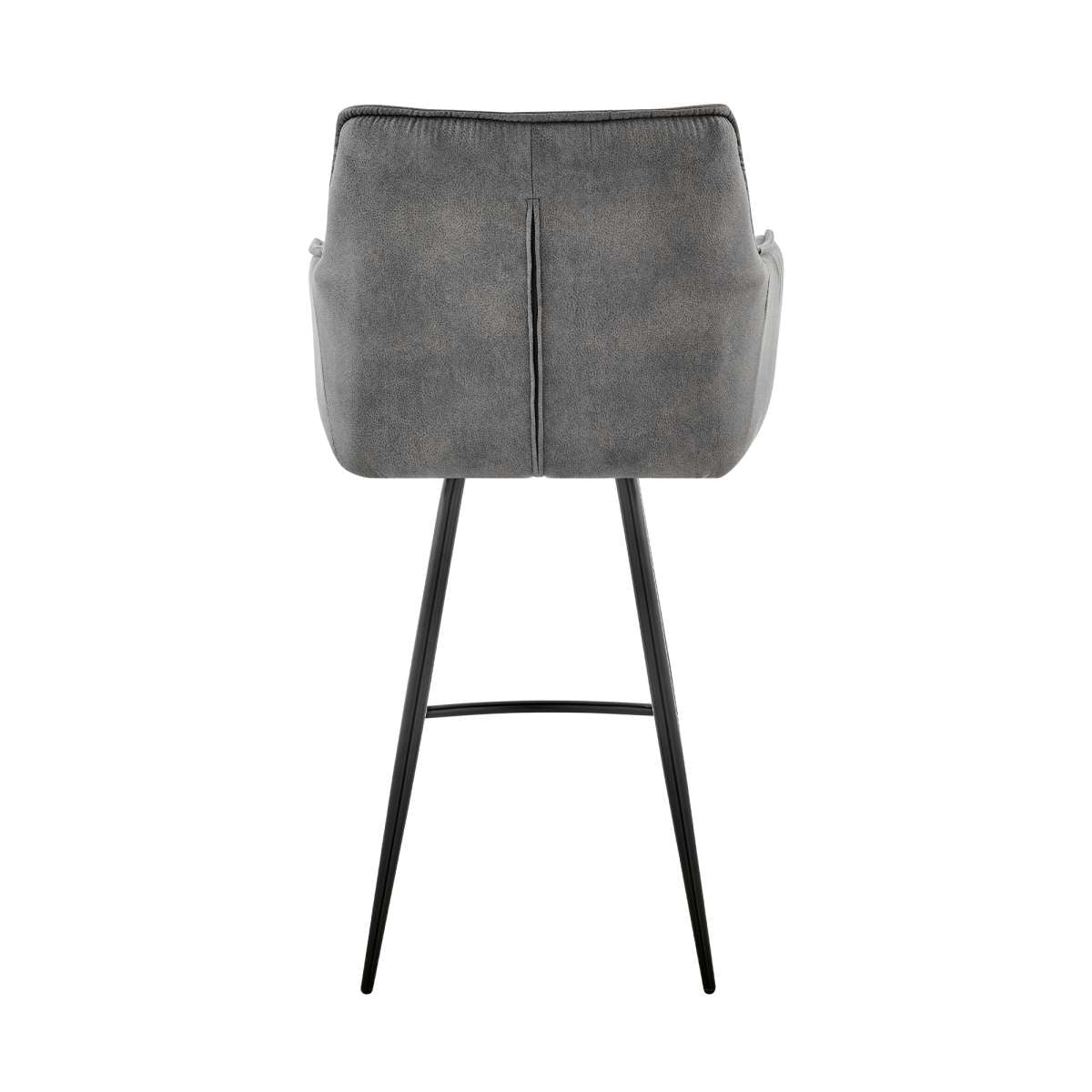 Verona 26" Counter Height Bar Stool in Charcoal Fabric and Black Finish By Armen Living | Bar Stools | Modishstore - 5