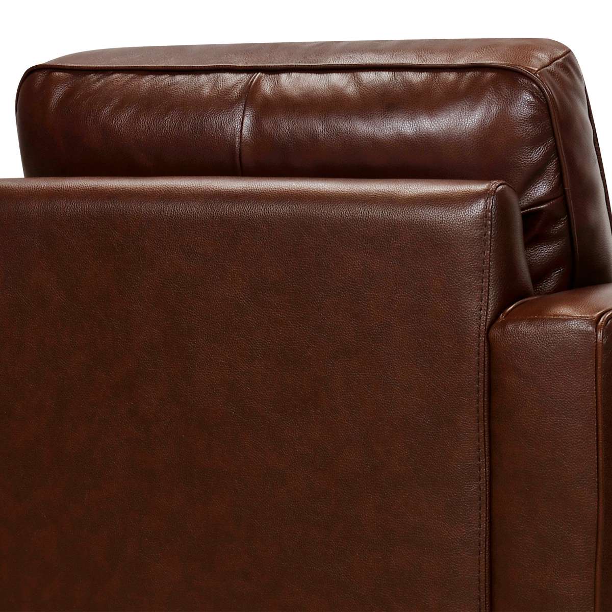 Wesley Chestnut Genuine Leather Power Footrest Tuxedo Arm Accent Chair By Armen Living | Lounge Chairs |  Modishstore  - 2