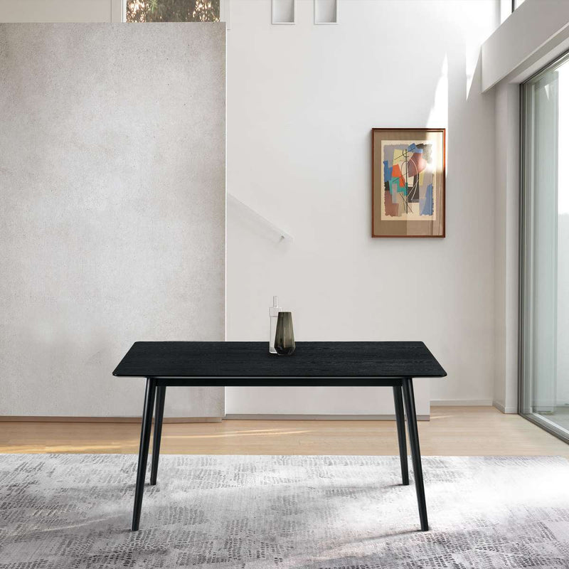 Westmont 59" Rectangular Dining Table in Black Wood By Armen Living | Dining Tables | Modishstore