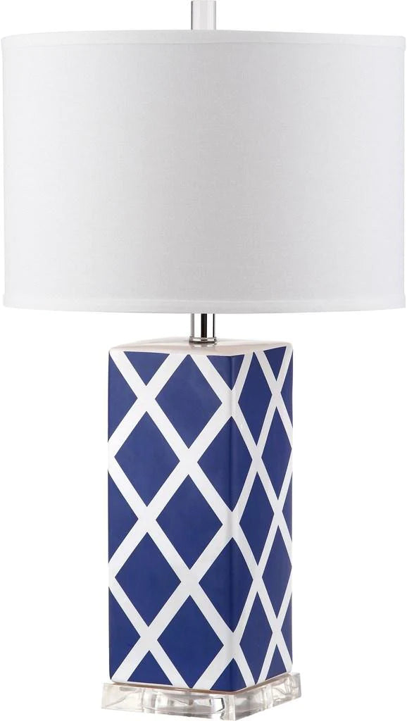 Safavieh Garden 27-Inch H Lattice Table Lamp - Navy | Table Lamps | Modishstore - 5