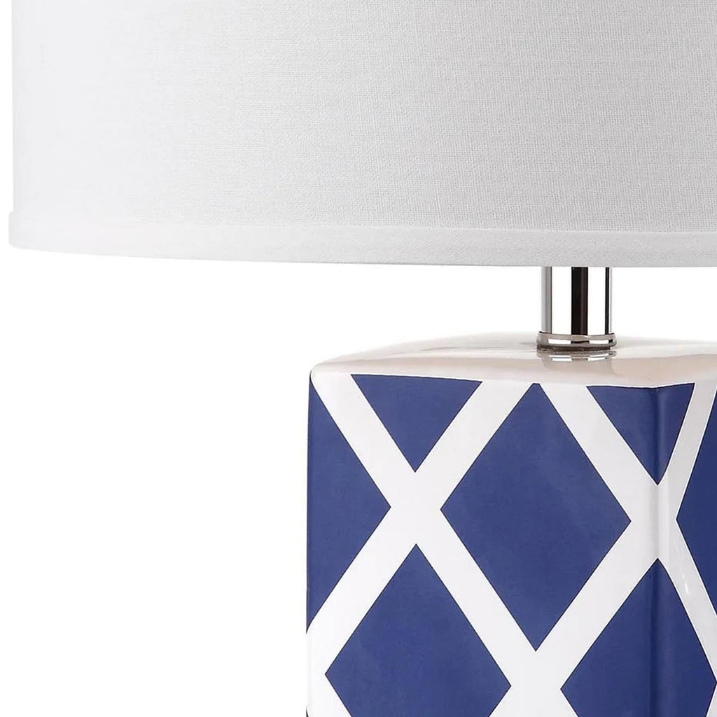 Safavieh Garden 27-Inch H Lattice Table Lamp - Navy | Table Lamps | Modishstore - 2