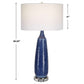 Uttermost Newport Cobalt Blue Table Lamp | Table Lamps | Modishstore - 4
