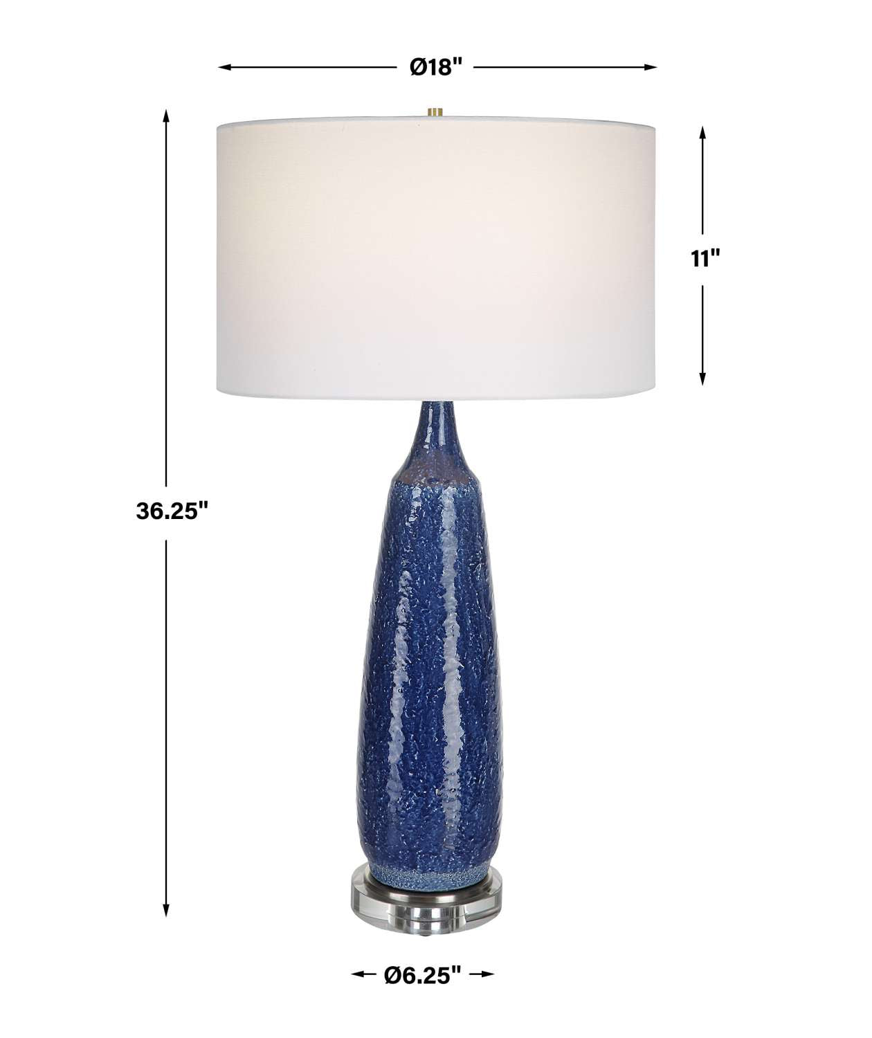 Uttermost Newport Cobalt Blue Table Lamp | Table Lamps | Modishstore - 4