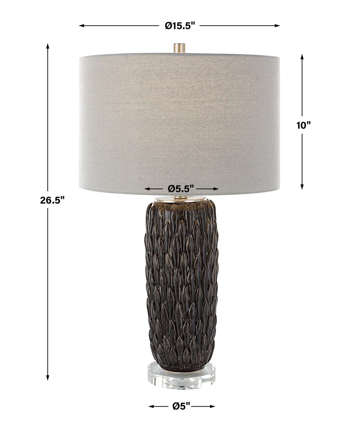 Uttermost Nettle Textured Table Lamp | Table Lamps | Modishstore - 4