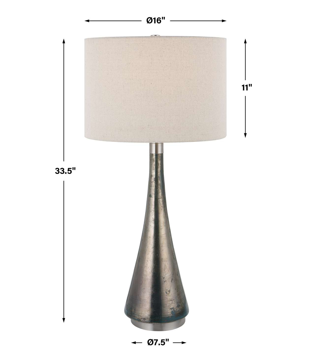 Uttermost Contour Metallic Glass Table Lamp | Table Lamps | Modishstore - 3