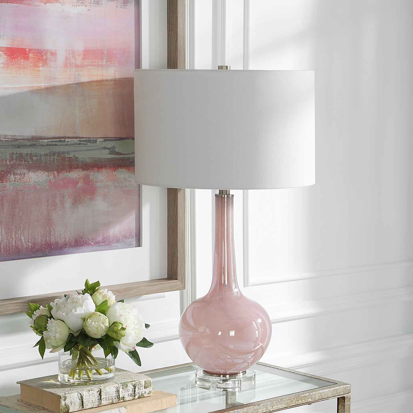 Uttermost Rosa Pink Glass Table Lamp | Table Lamps | Modishstore - 3