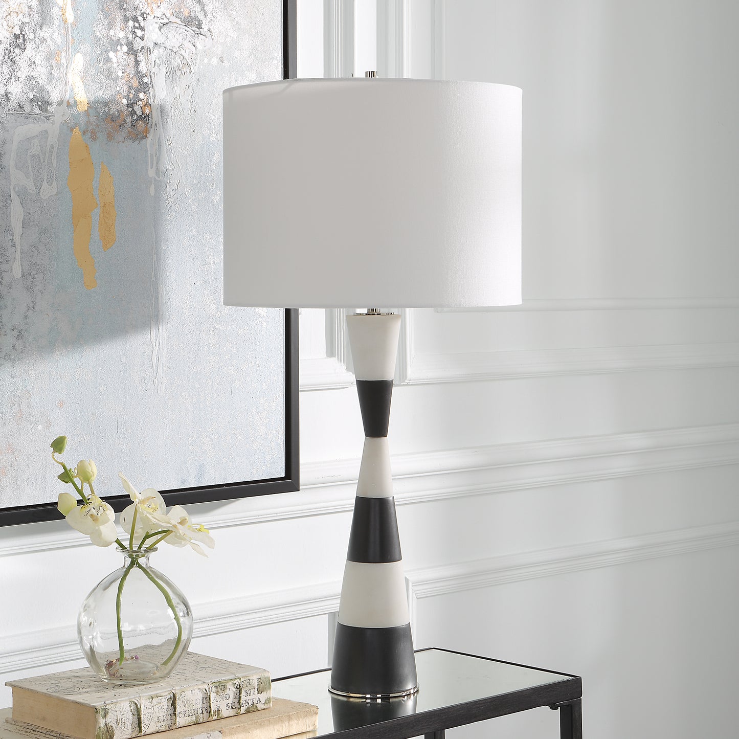 Uttermost Bandeau Banded Stone Table Lamp | Table Lamps | Modishstore - 4