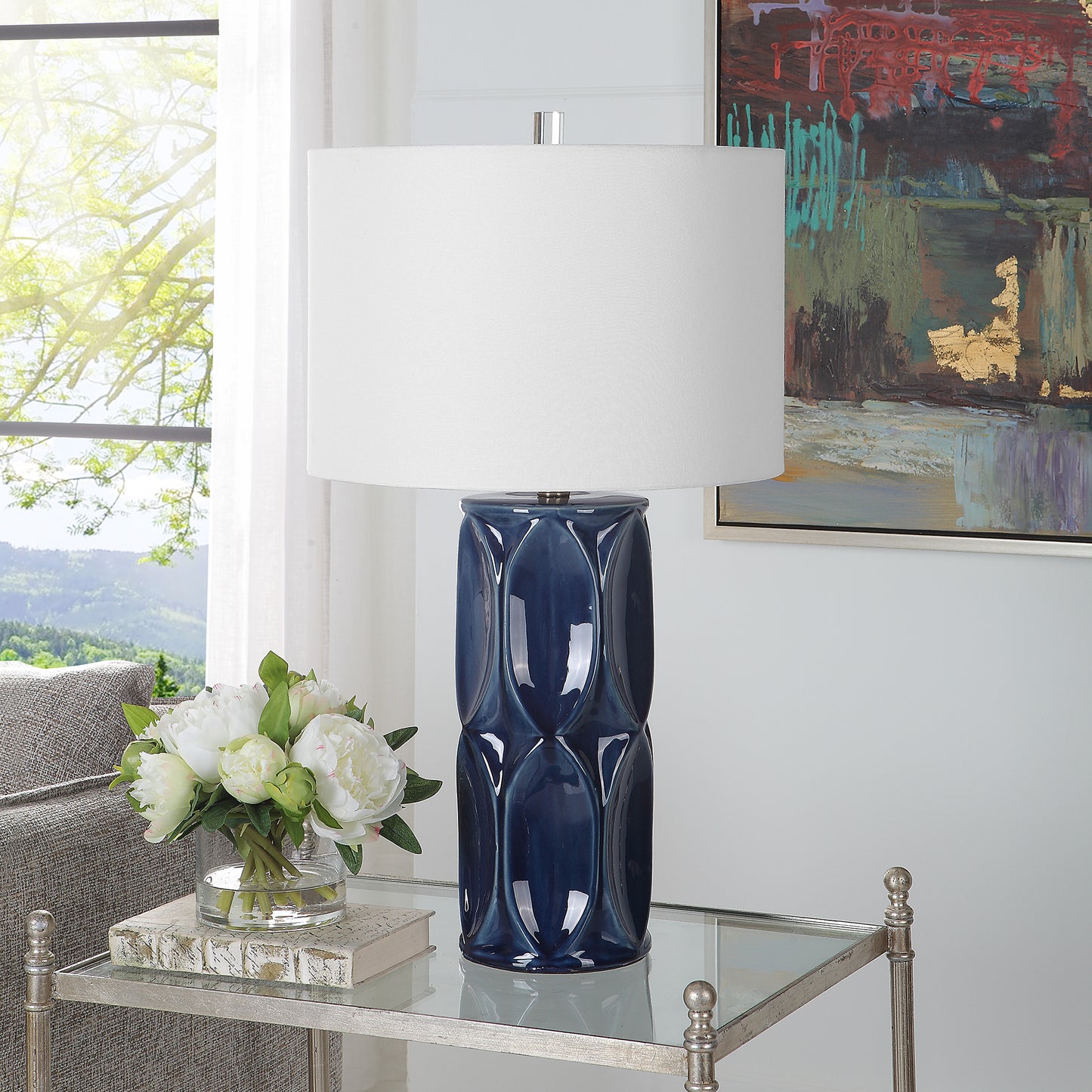 Uttermost Sinclair Blue Table Lamp | Table Lamps | Modishstore - 4