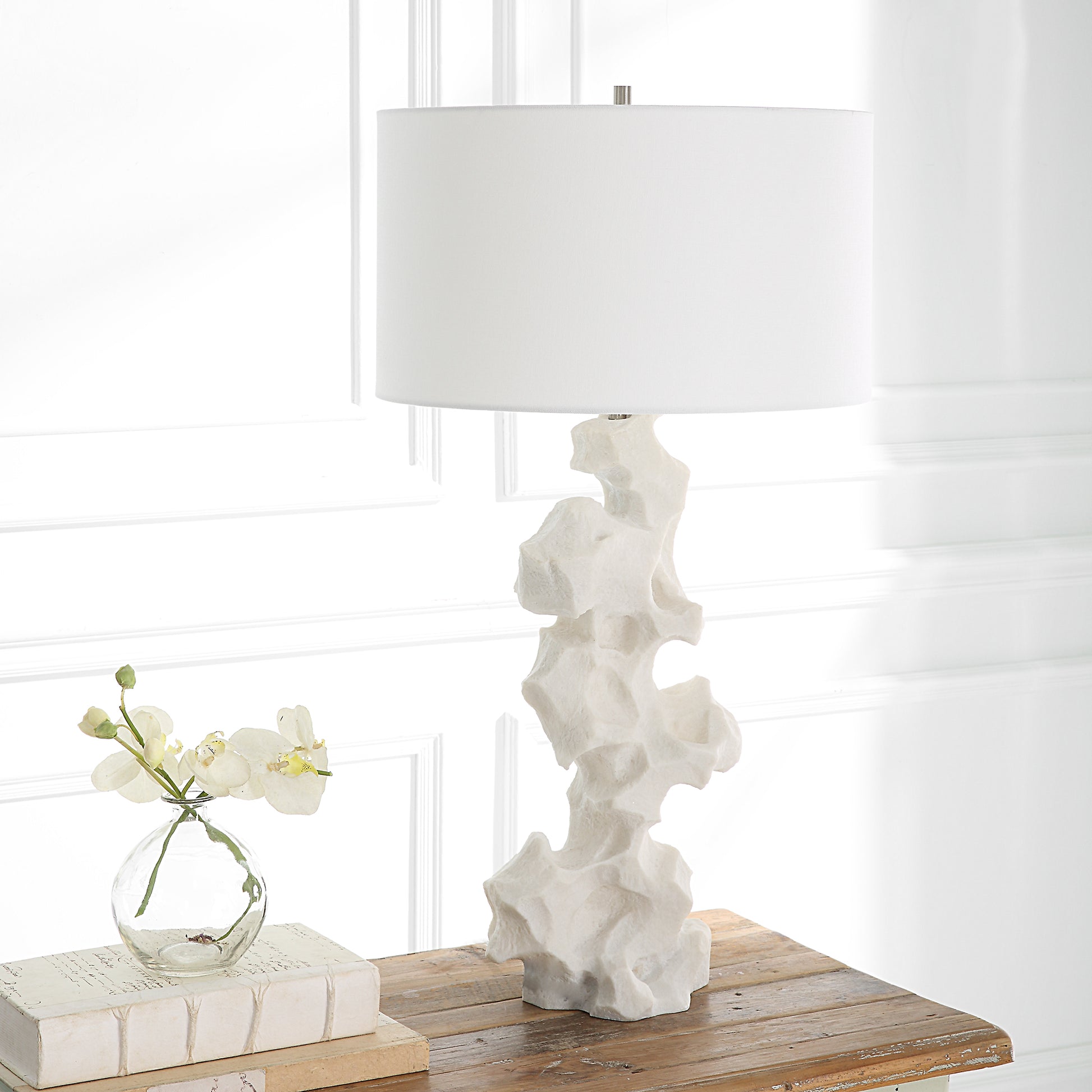 Uttermost Remnant White Marble Table Lamp | Table Lamps | Modishstore - 4
