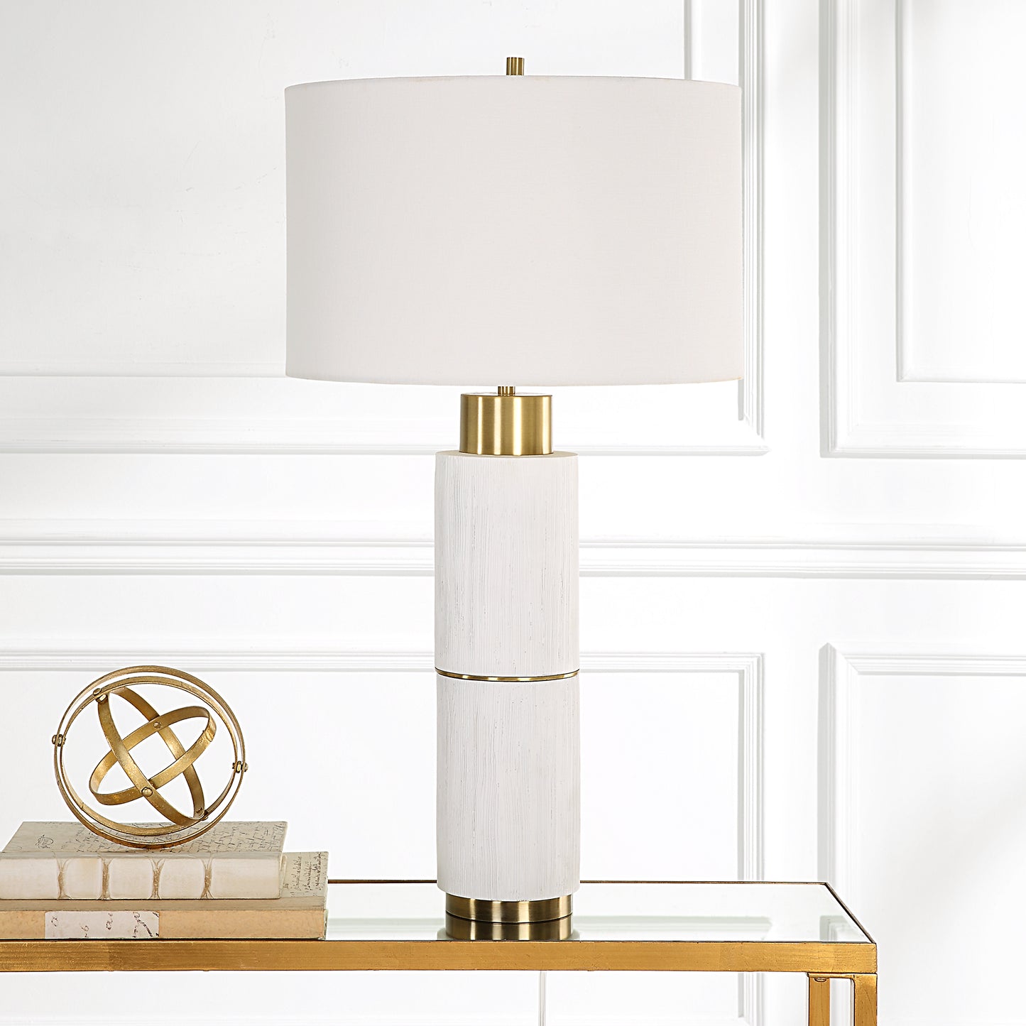 Uttermost Ruse Whitewashed Table Lamp | Table Lamps | Modishstore - 4
