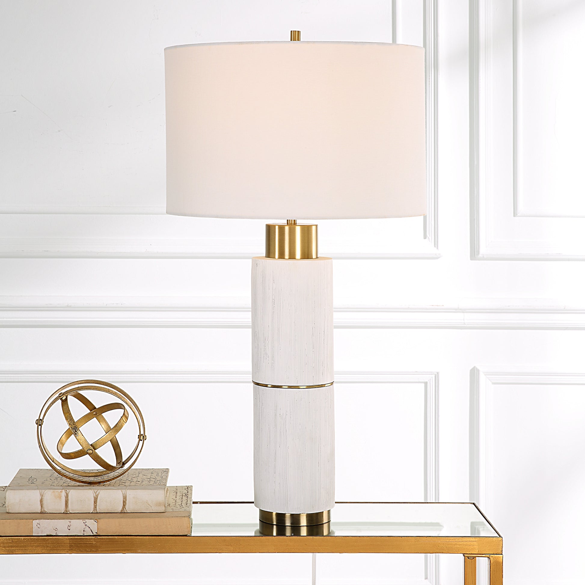 Uttermost Ruse Whitewashed Table Lamp | Table Lamps | Modishstore
