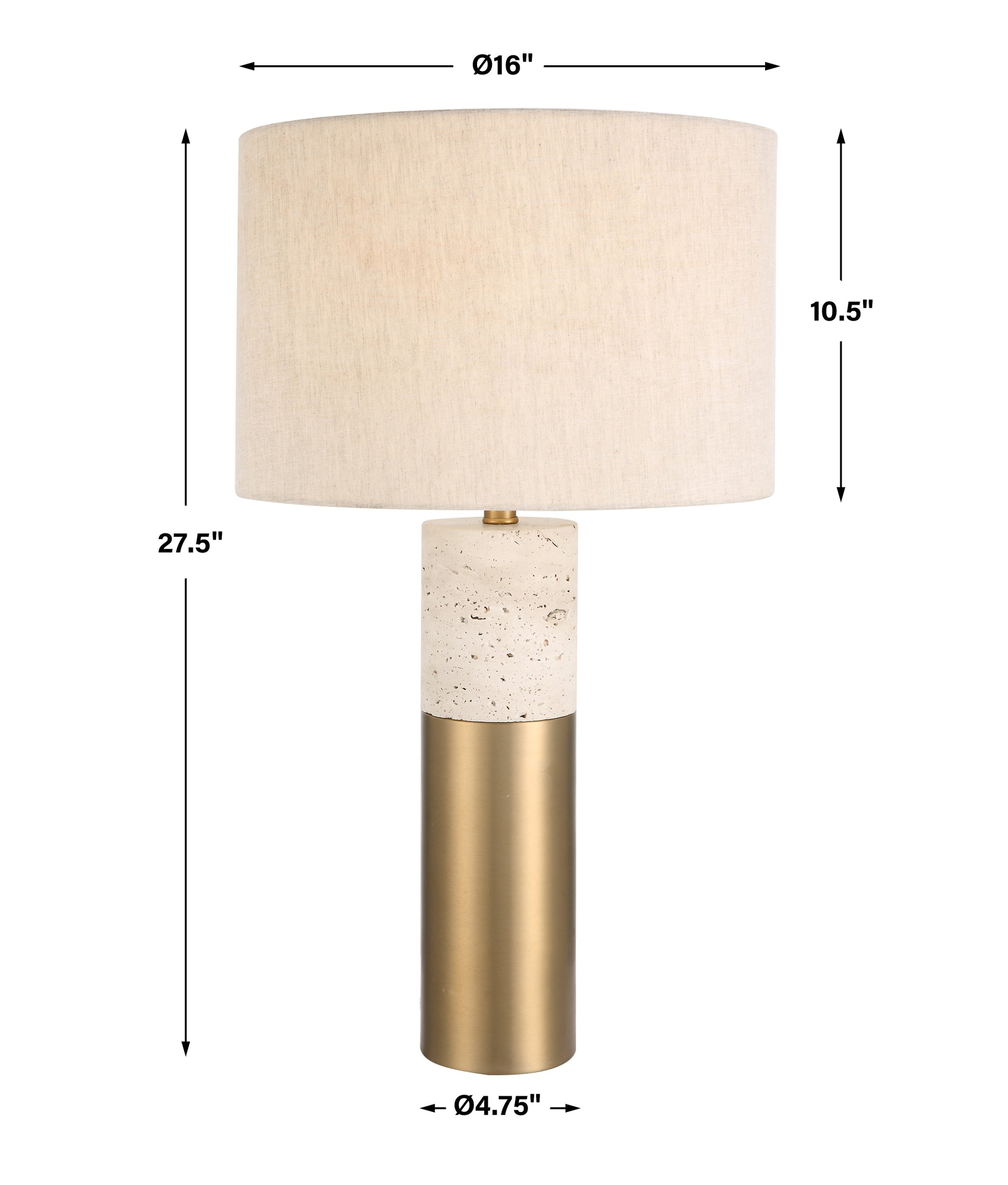 Uttermost Gravitas Elegant Brass & Stone Lamp | Table Lamps | Modishstore - 3