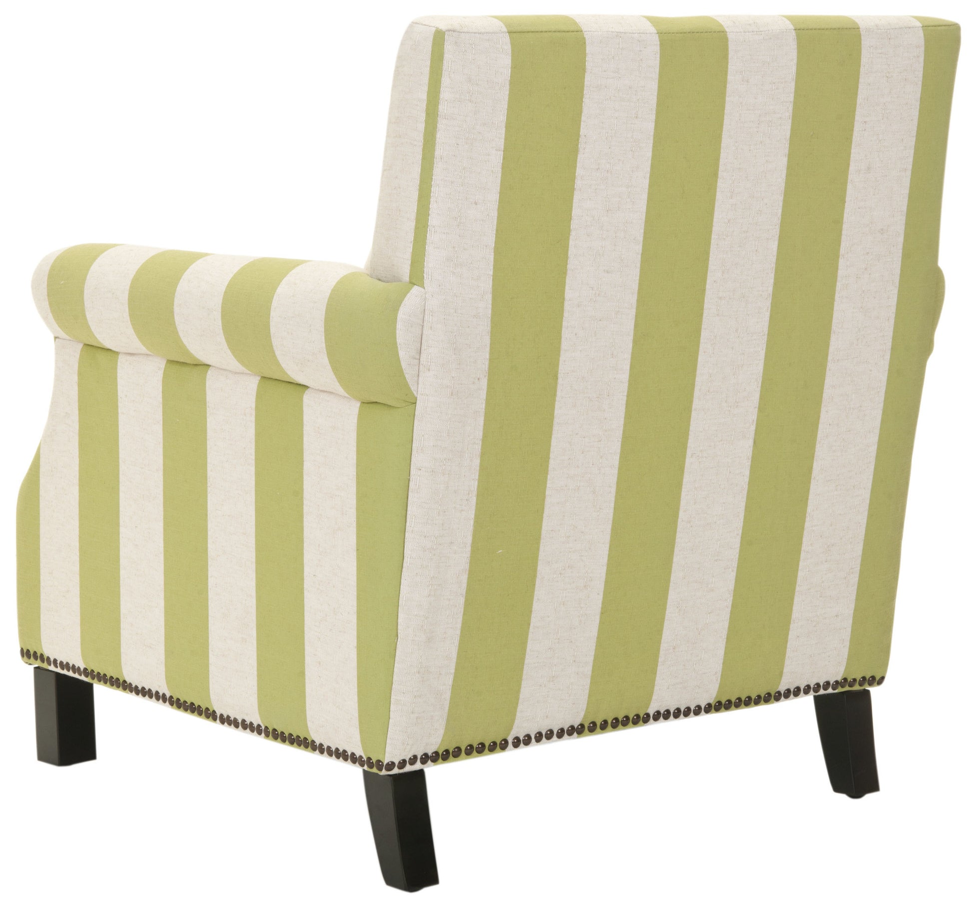 Safavieh Easton Club Chair With Stripes - Brass Nail Heads | Accent Chairs | Modishstore - 5