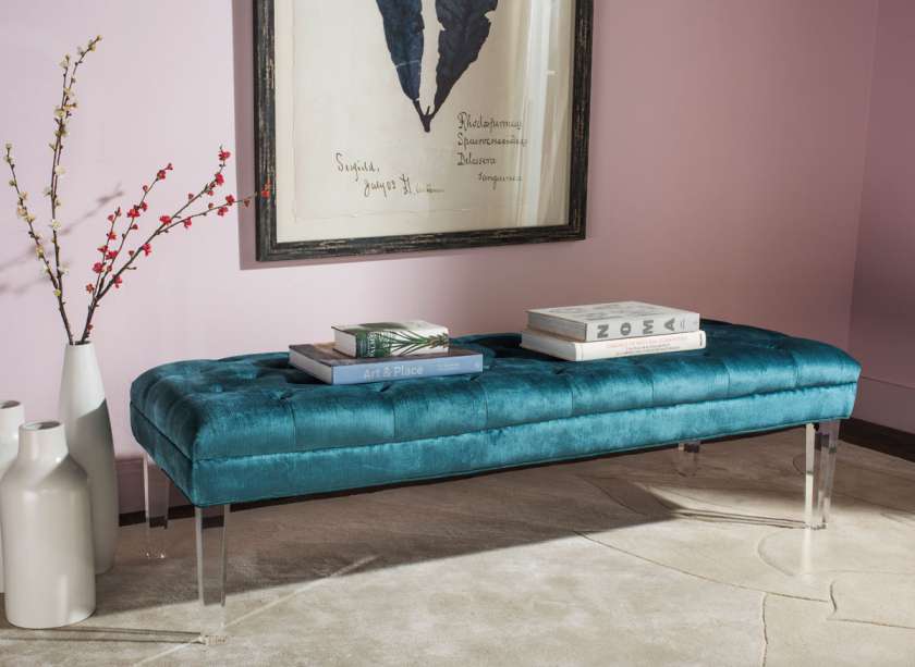 Safavieh Abrosia Tufted Bench | Benches | Modishstore - 2