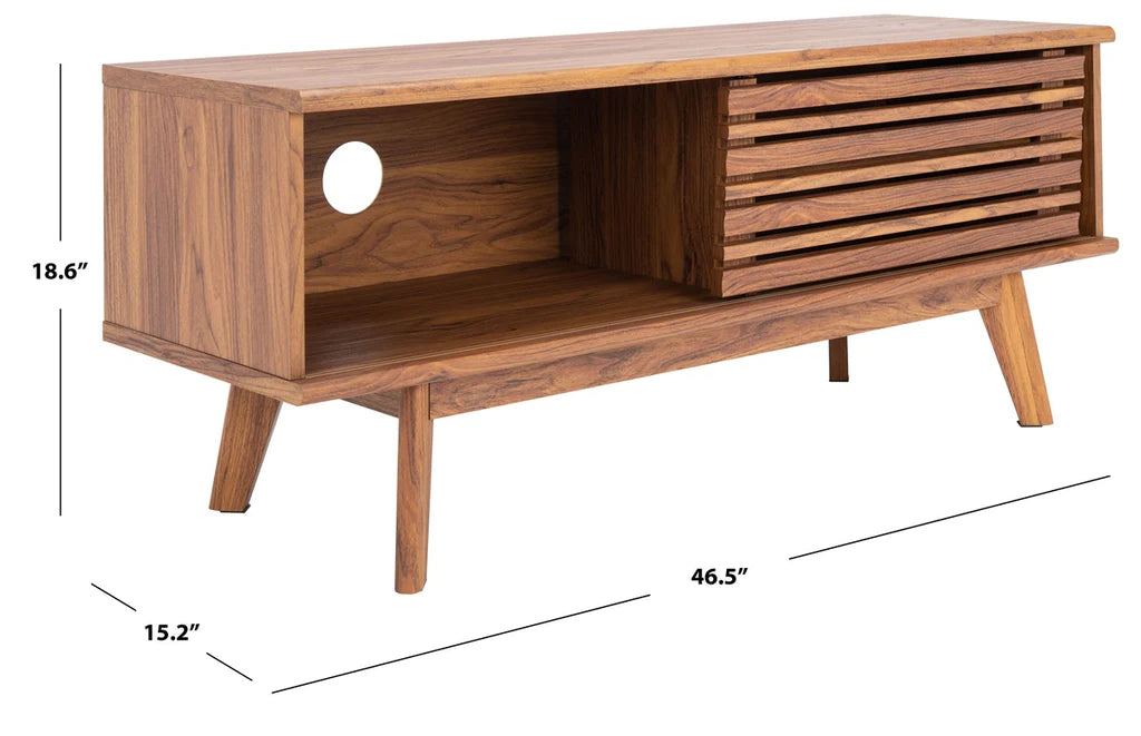 Safavieh Aurelio 2 Shelf Media Stand - Walnut | TV Stands | Modishstore - 2