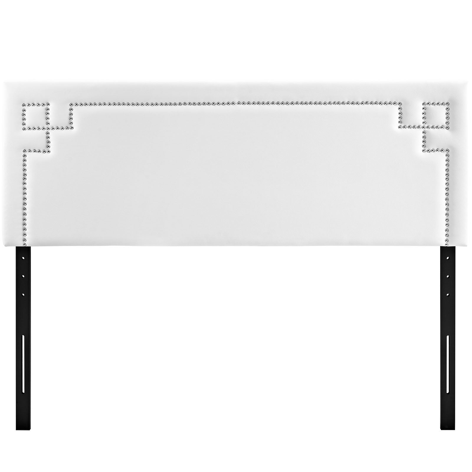 White vinyl online headboard