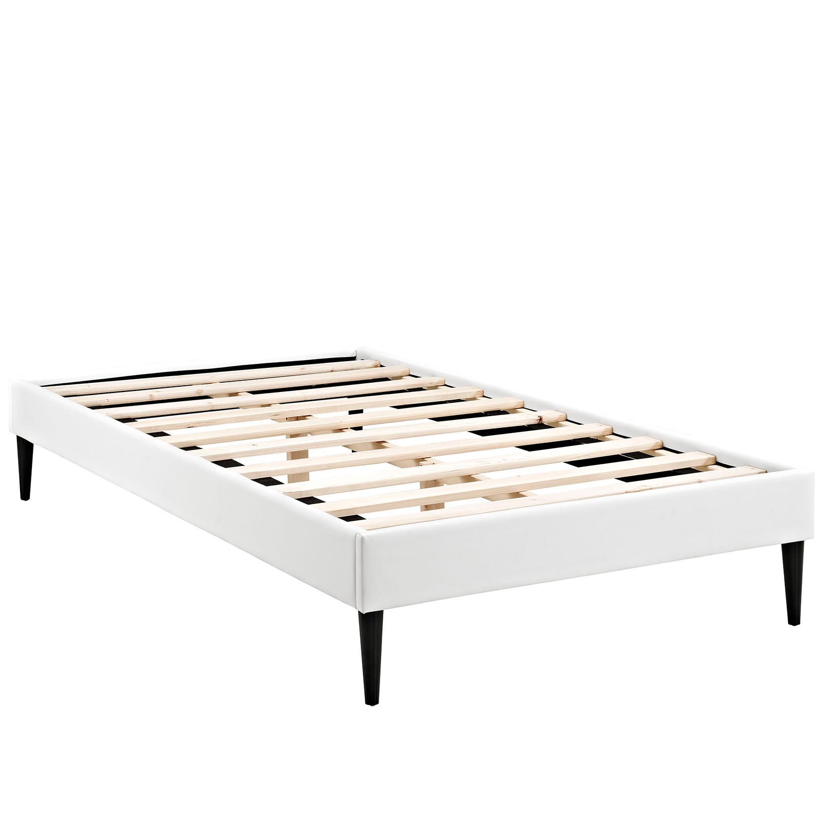 Sherry Twin Vinyl Bed Frame with Round Tapered Legs By Modway - MOD-5581 | Beds | Modishstore - 2