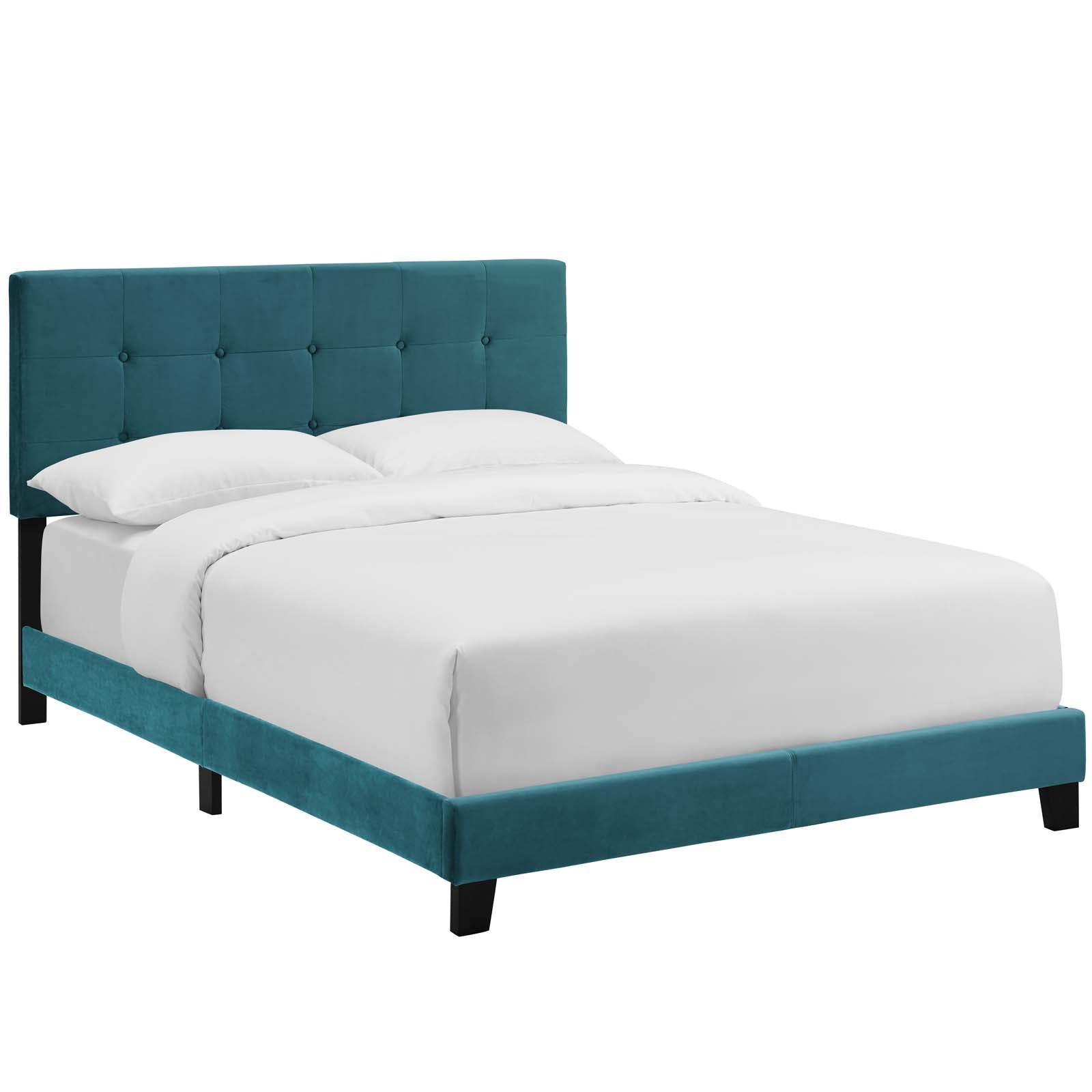 Amira Queen Performance Velvet Bed By Modway - MOD-5867 | Beds | Modishstore - 2