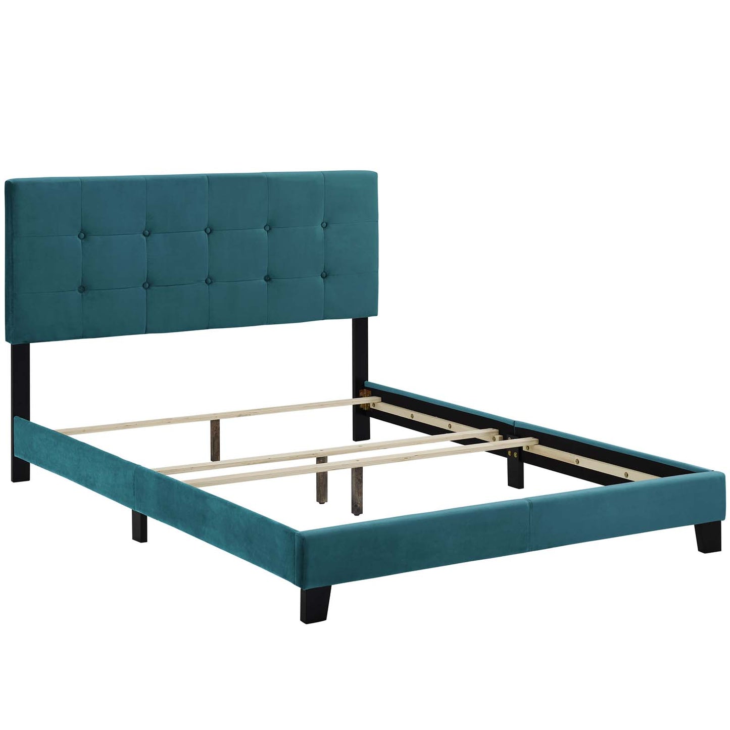 Amira Queen Performance Velvet Bed By Modway - MOD-5867 | Beds | Modishstore - 3