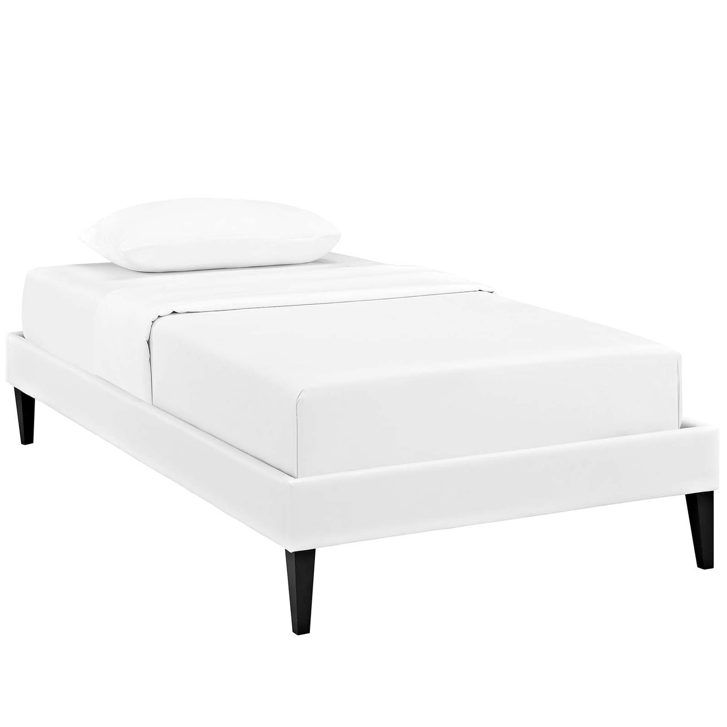 Modway Tessie Twin Vinyl Bed Frame with Squared Tapered Legs - MOD-5894 | Beds | Modishstore - 2