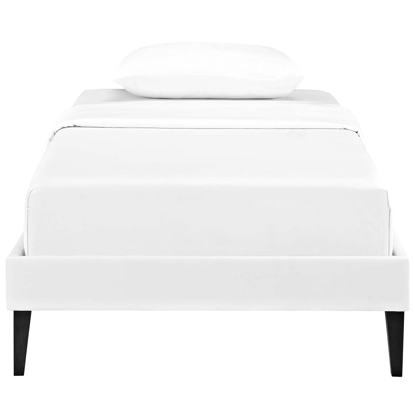 Modway Tessie Twin Vinyl Bed Frame with Squared Tapered Legs - MOD-5894 | Beds | Modishstore - 3