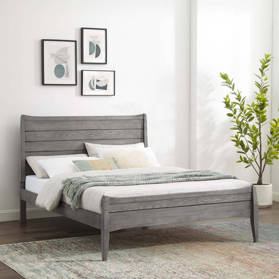 Modway Georgia King Wood Platform Bed - MOD-6239 | Beds | Modishstore - 1