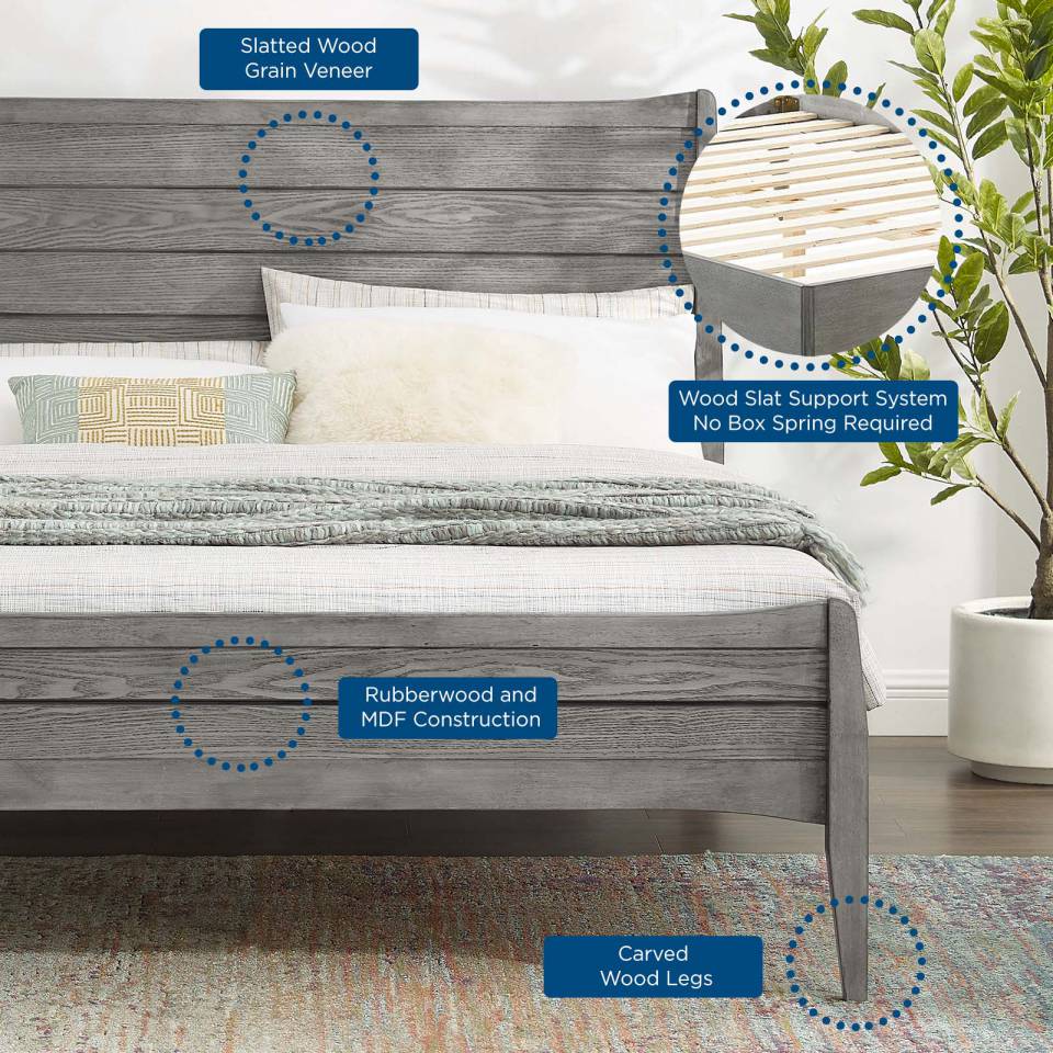 Carved wood platform bed online