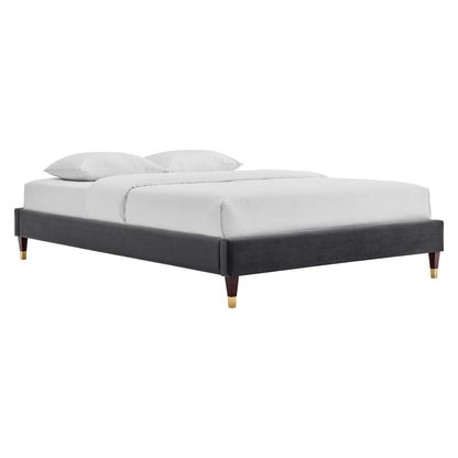 Modway Harlow Queen Performance Velvet Platform Bed Frame - MOD-6270 | Modishstore - 3