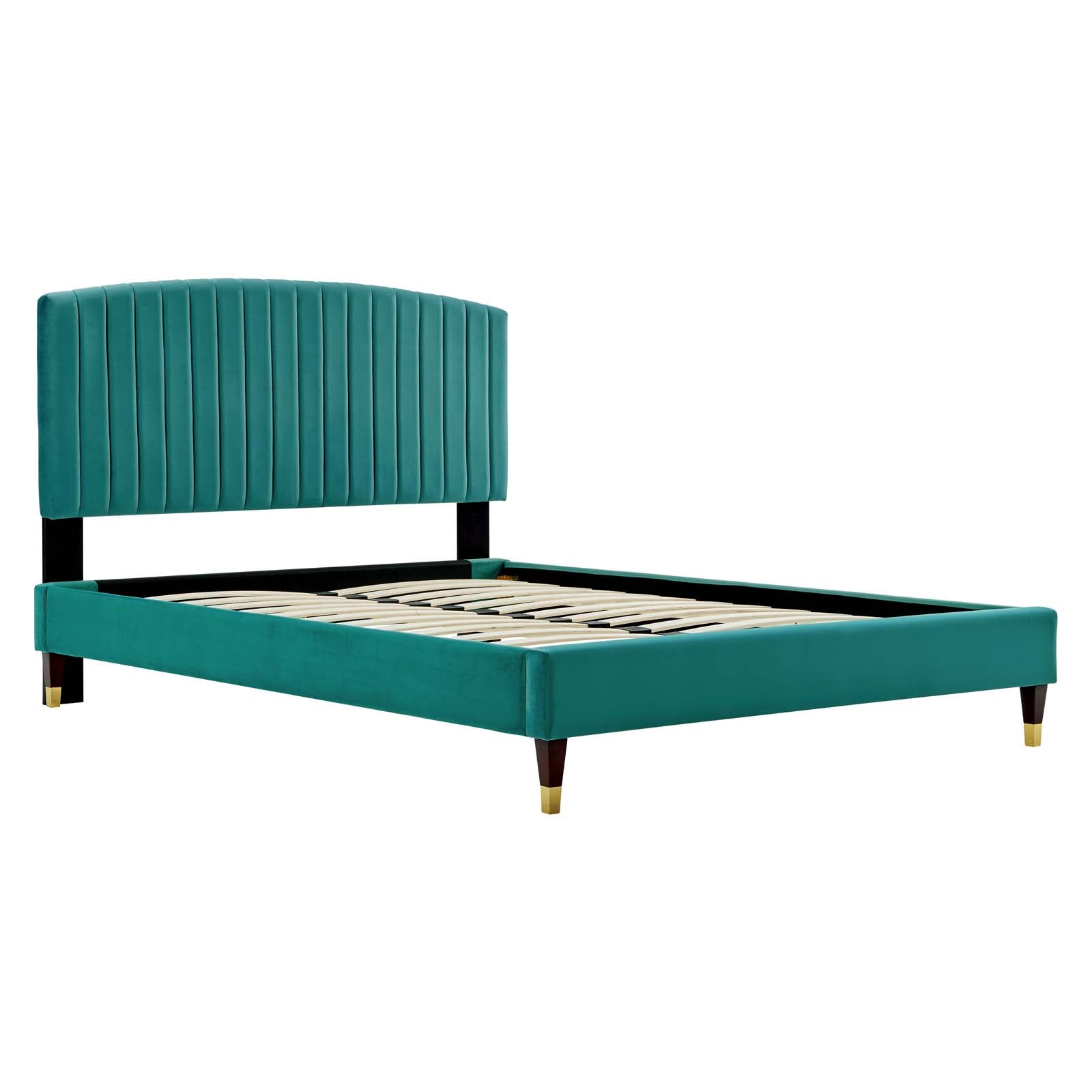 Alessi Performance Velvet Queen Platform Bed By Modway - MOD-6284 | Beds | Modishstore - 17