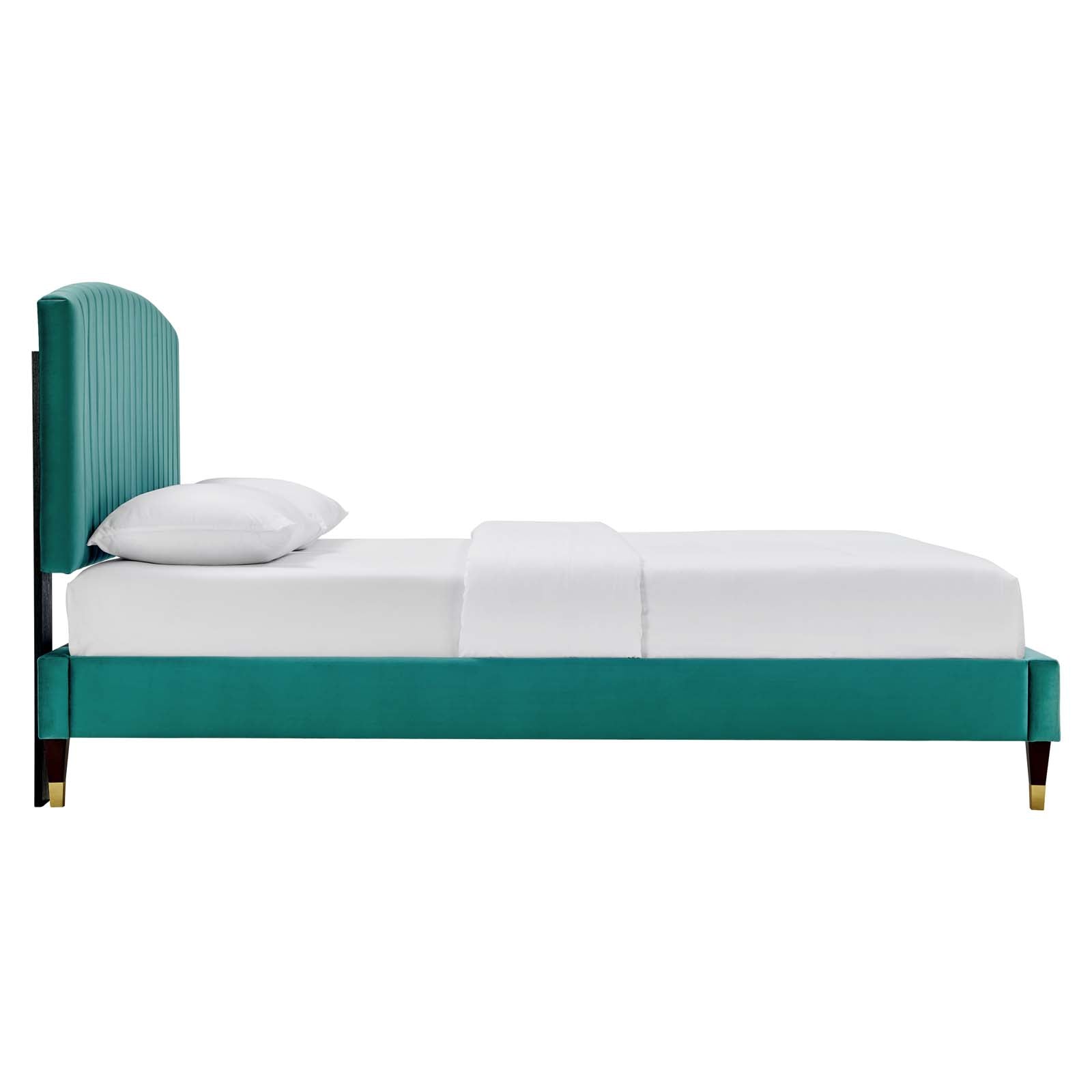 Alessi Performance Velvet Queen Platform Bed By Modway - MOD-6284 | Beds | Modishstore - 18