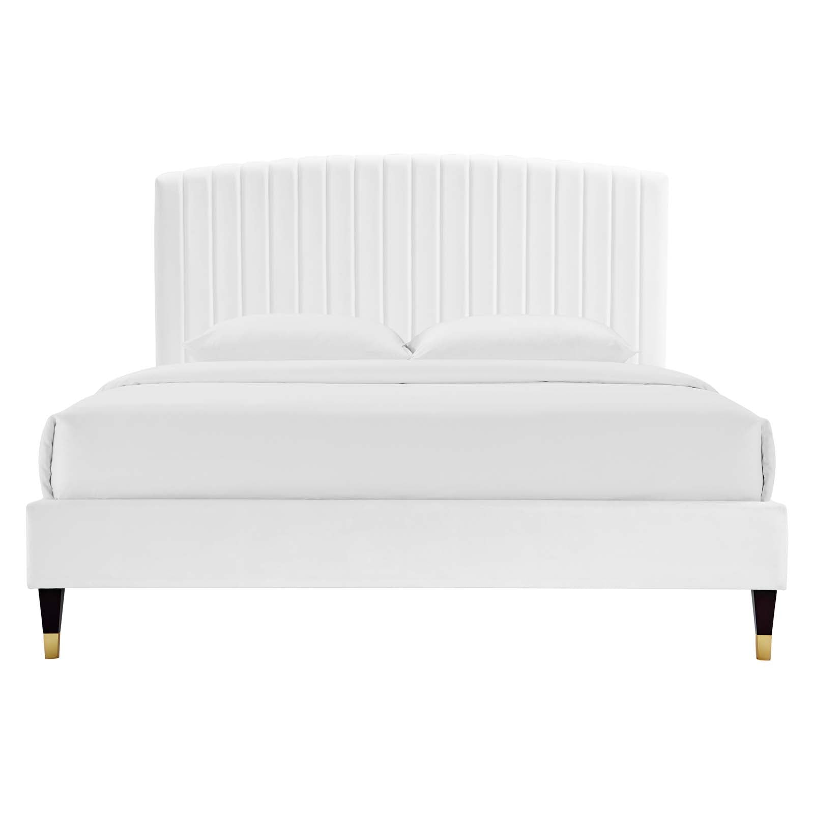 Alessi Performance Velvet Queen Platform Bed By Modway - MOD-6284 | Beds | Modishstore - 24