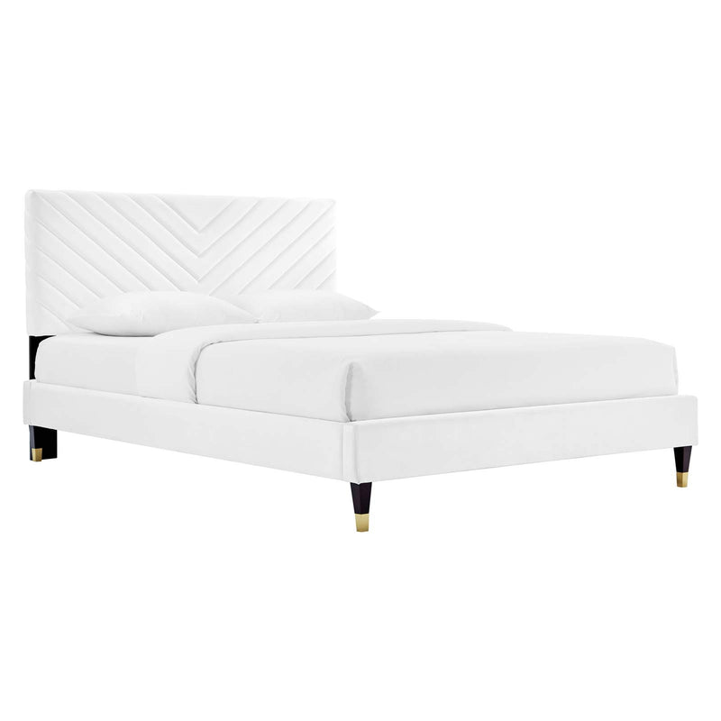 Roxanne Performance Velvet Queen Platform Bed By Modway - MOD-6286 | Beds | Modishstore - 22