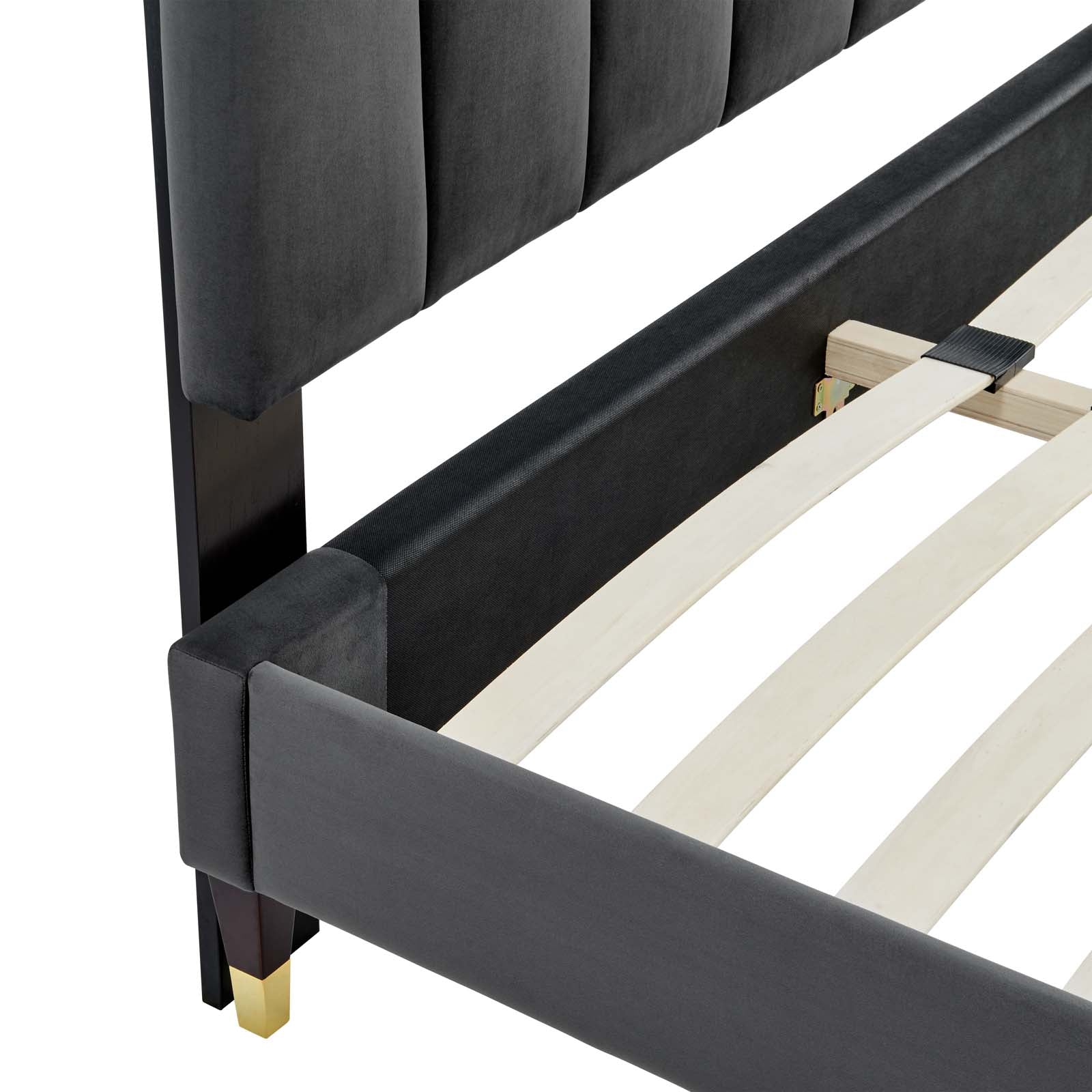 Daisy Performance Velvet Queen Platform Bed By Modway - MOD-6288 | Beds | Modishstore - 6