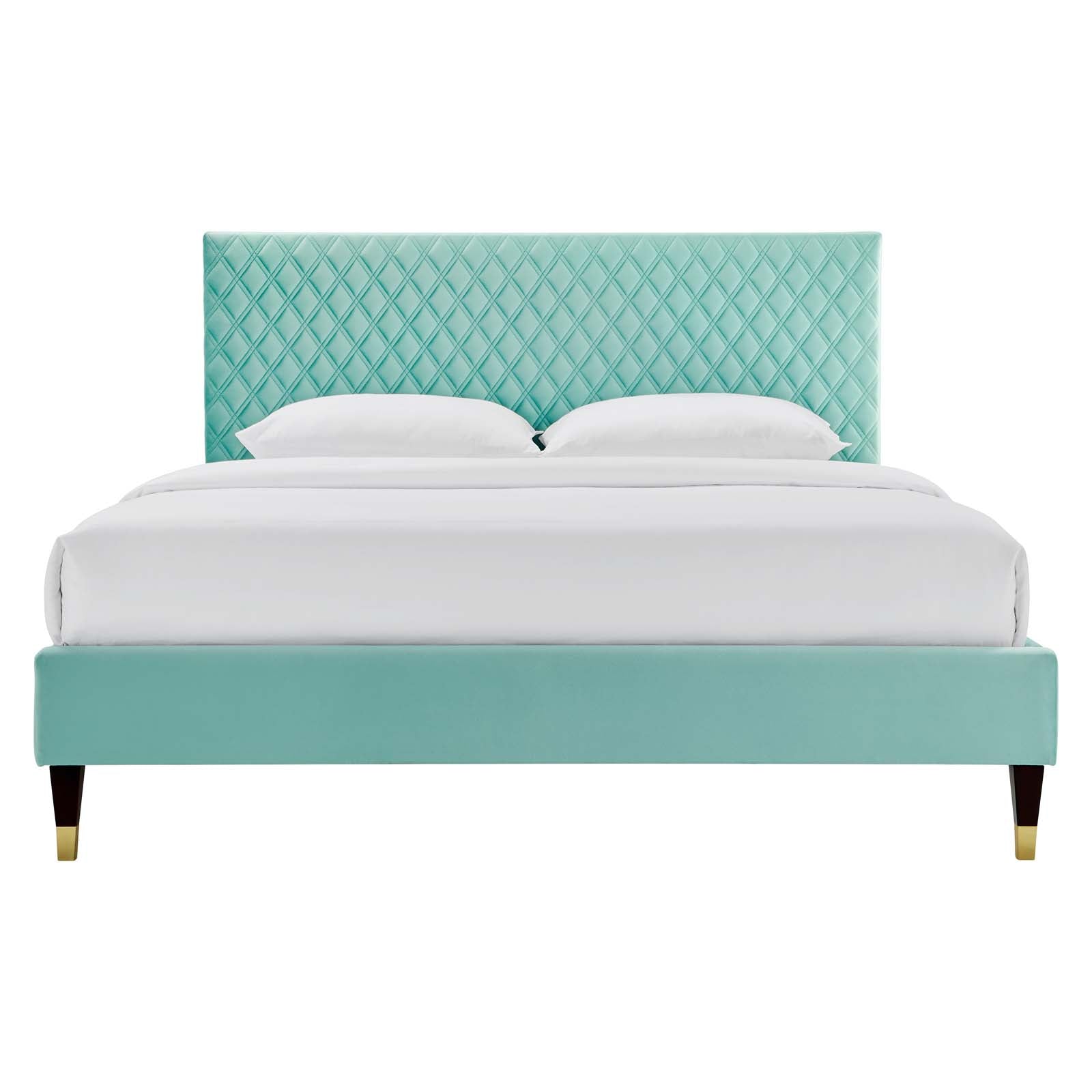 Garcelle Performance Velvet Queen Platform Bed By Modway - MOD-6290 | Beds | Modishstore - 23