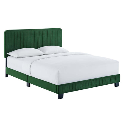 Modway Celine Channel Tufted Performance Velvet Queen Platform Bed - MOD-6334 | Beds | Modishstore - 4