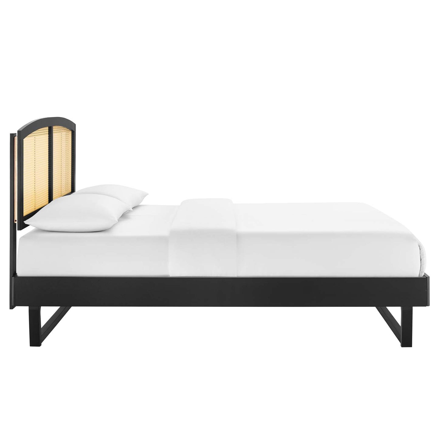 Sierra Cane and Wood Queen Platform Bed With Angular Legs By Modway - MOD-6375 | Beds | Modishstore - 9