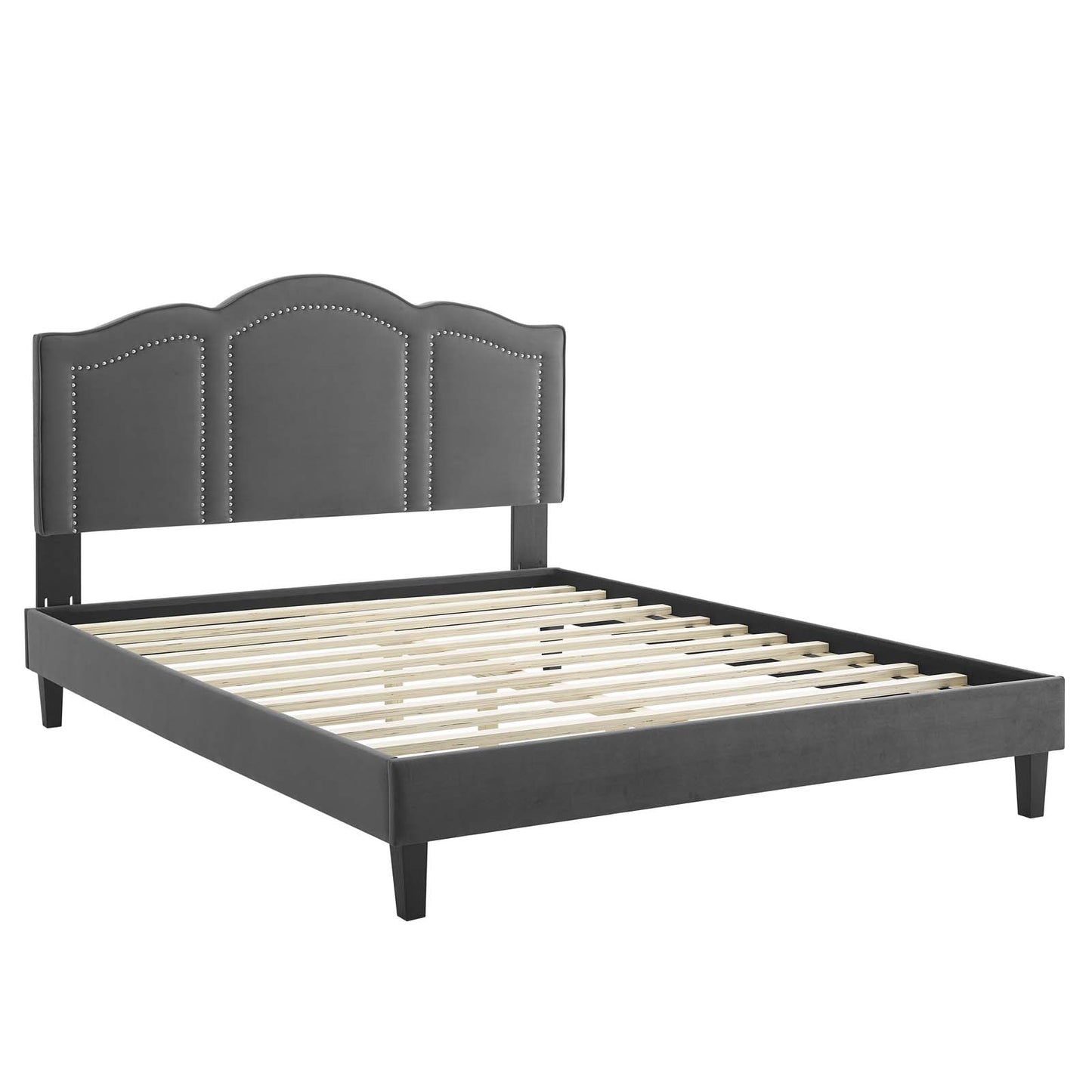 Emerson Performance Velvet Queen Platform Bed By Modway - MOD-6579 | Beds | Modishstore - 8