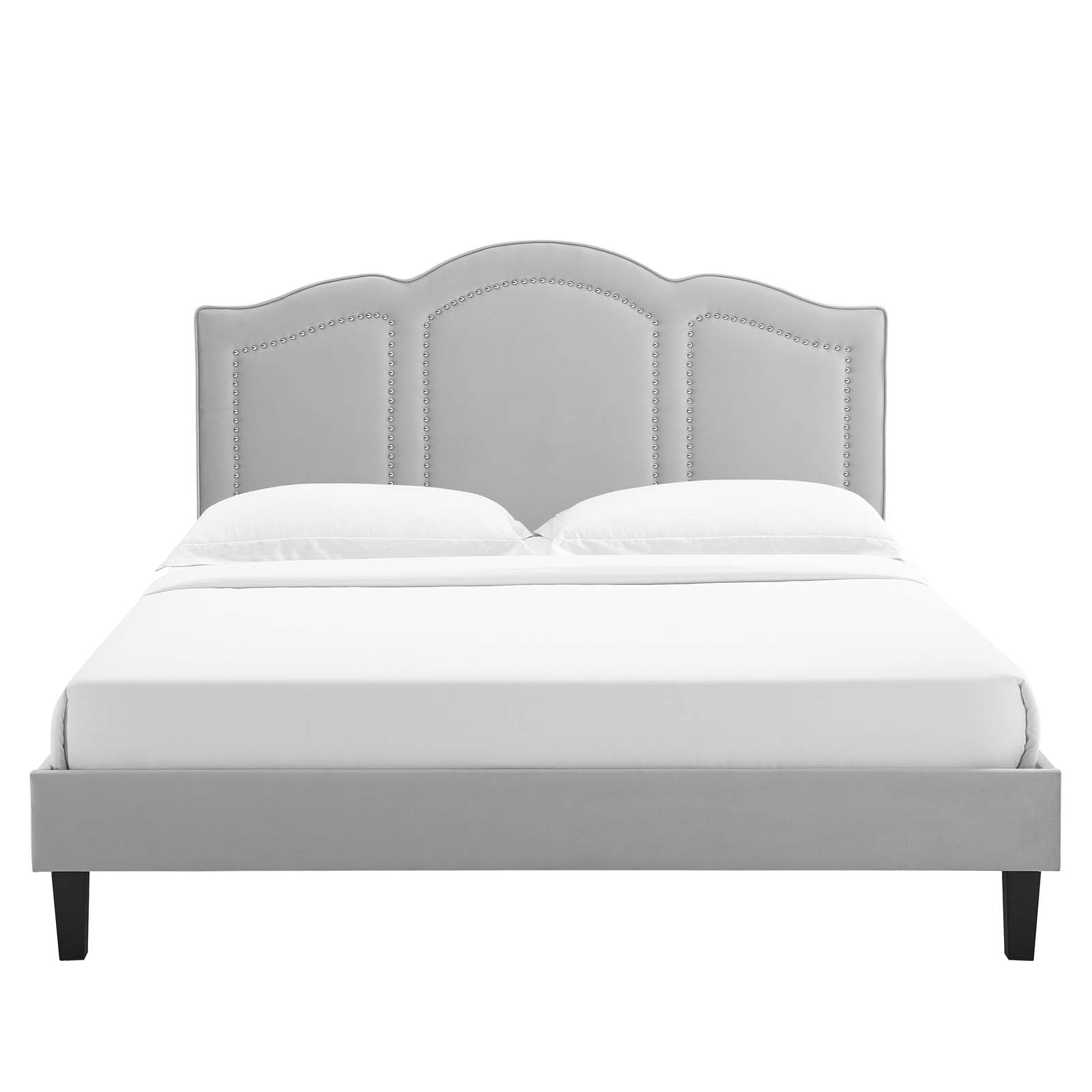 Emerson Performance Velvet Queen Platform Bed By Modway - MOD-6579 | Beds | Modishstore - 38