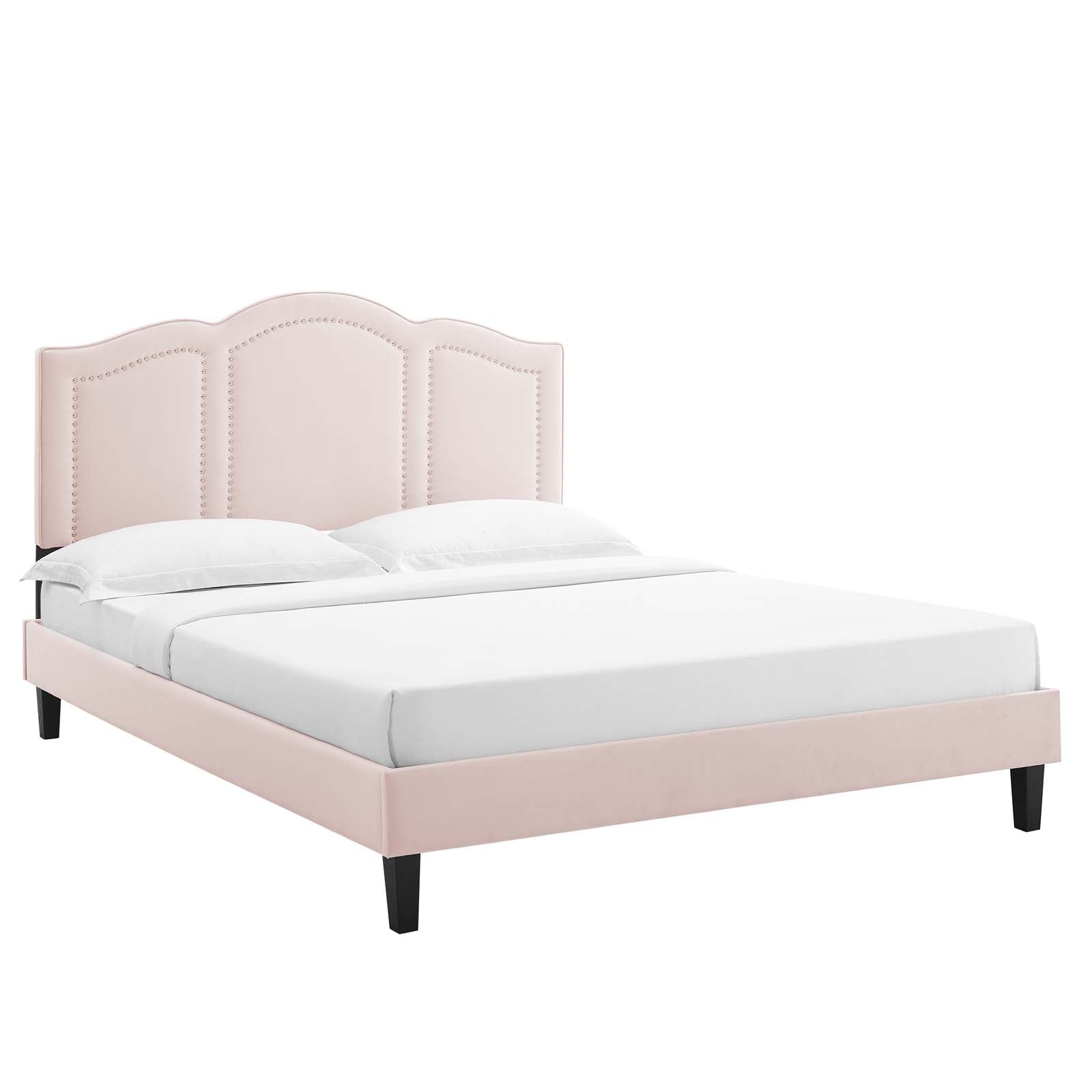 Emerson Performance Velvet Queen Platform Bed By Modway - MOD-6579 | Beds | Modishstore - 66