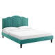 Emerson Performance Velvet Queen Platform Bed By Modway - MOD-6579 | Beds | Modishstore - 78