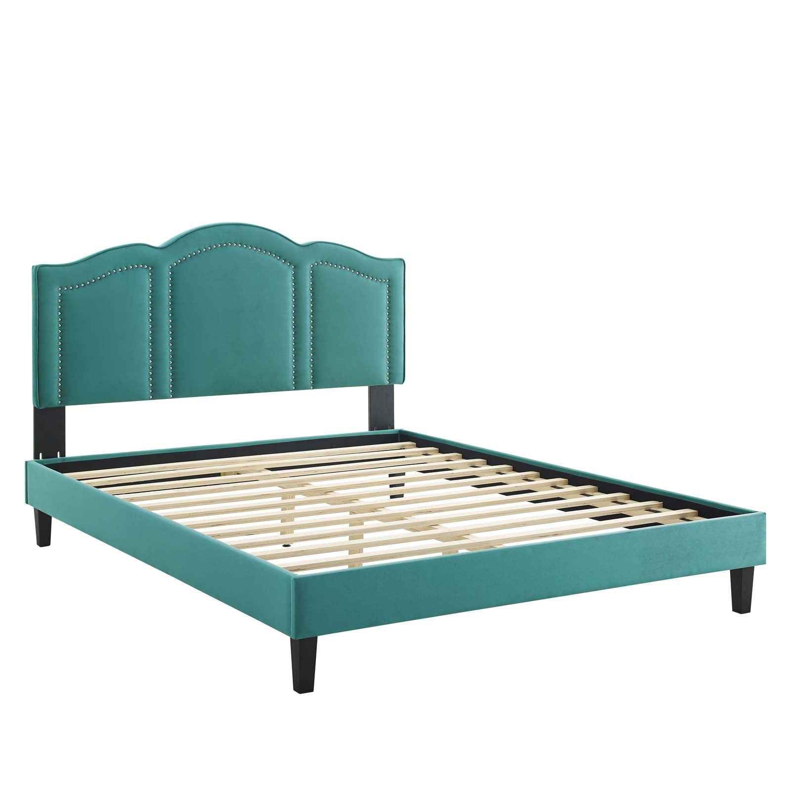 Emerson Performance Velvet Queen Platform Bed By Modway - MOD-6579 | Beds | Modishstore - 85