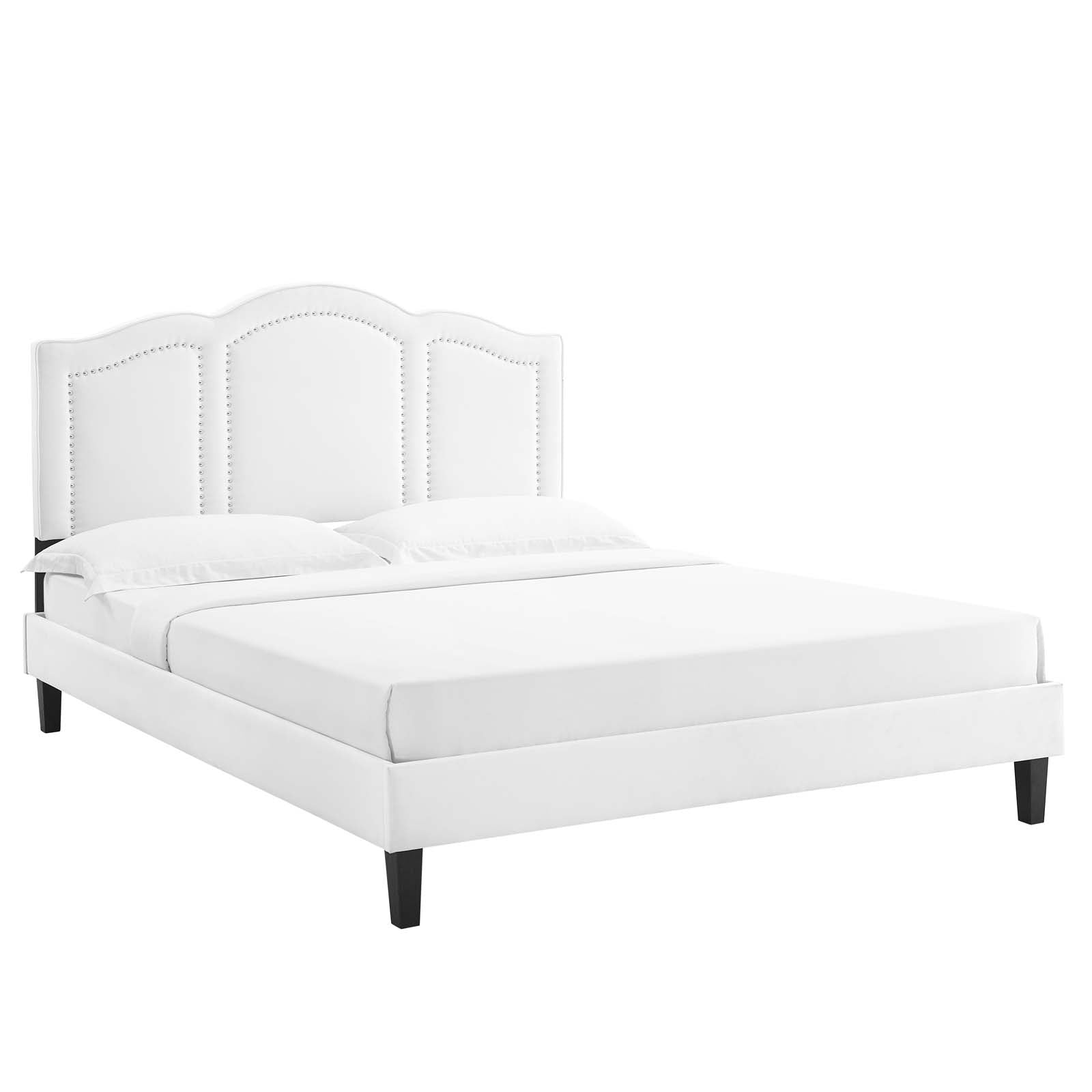 Emerson Performance Velvet Queen Platform Bed By Modway - MOD-6579 | Beds | Modishstore - 91